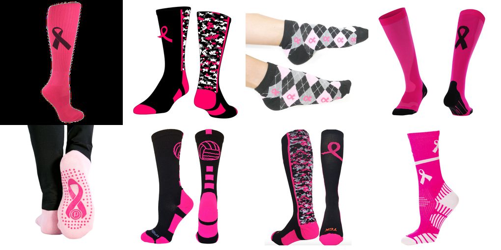 breast cancer awareness socks